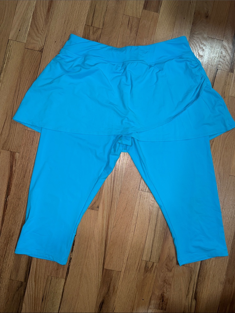 Lands' End Turquoise Capri Skort-Leggings